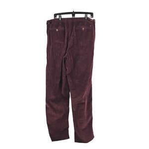 Tommy Hilfiger Wide Whale Burgundy Corduroy Mens Dress Pants Trousers Size 36